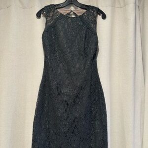 Ralph Lauren Elegant Gray Lace Dress